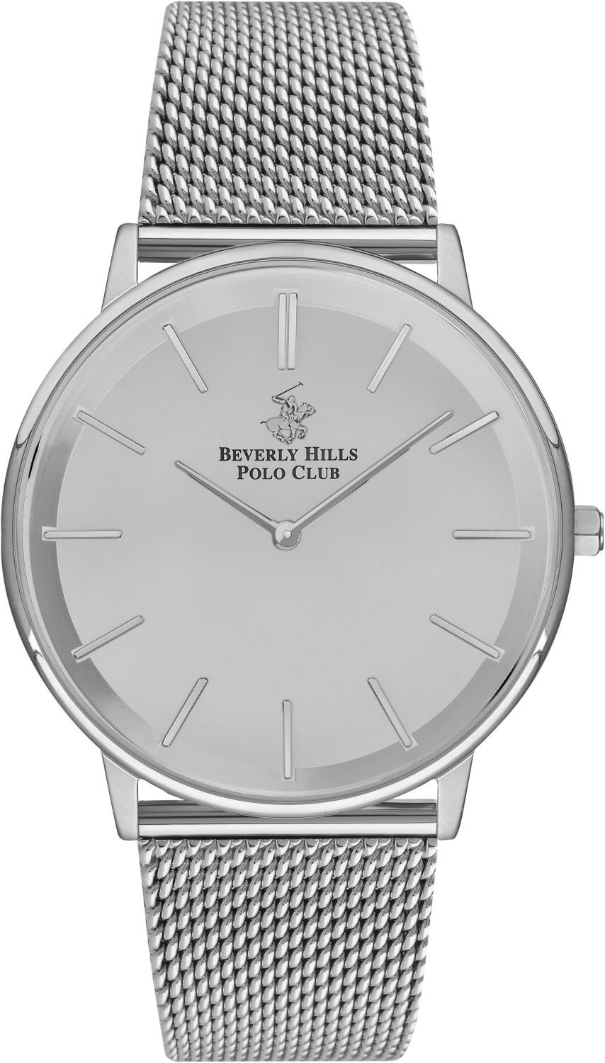 BEVERLY HILLS POLO CLUB  Мужские часы, кварцевый механизм, сталь, 43 мм