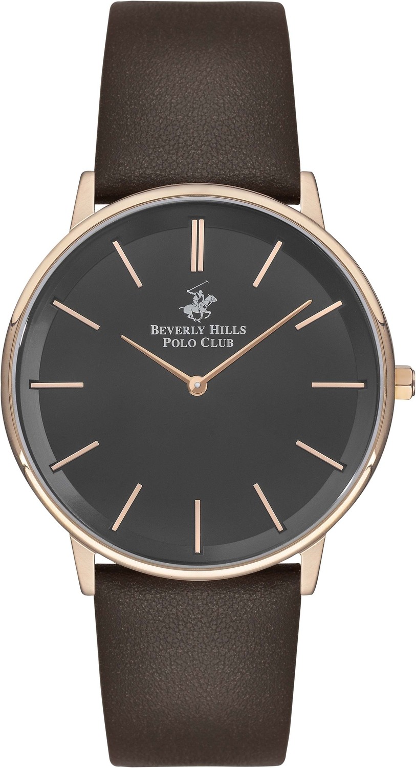 BEVERLY HILLS POLO CLUB  Мужские часы, кварцевый механизм, сталь с покрытием, 42 мм