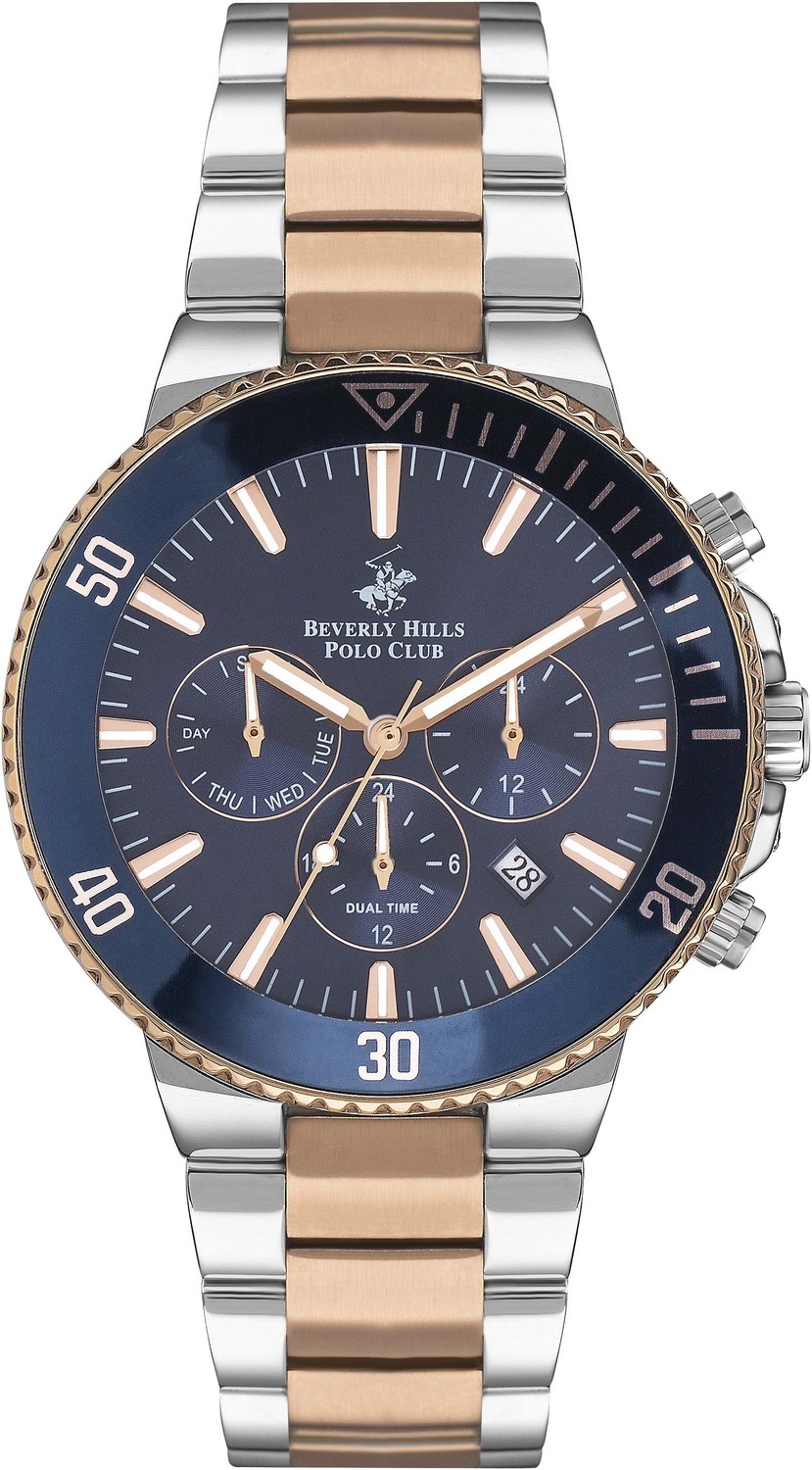 Часы BEVERLY HILLS POLO CLUB  BP3247X.590 Мужские часы, кварцевый механизм, сталь с покрытием, 44,5 мм