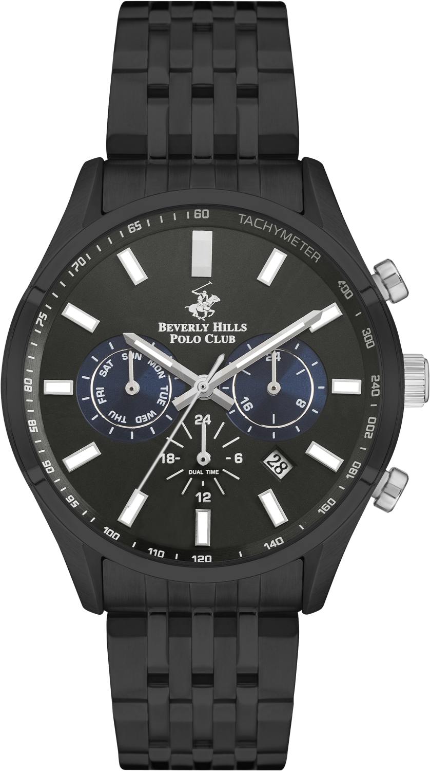 Часы BEVERLY HILLS POLO CLUB  BP3249X.670 Мужские часы, кварцевый механизм, сталь с покрытием, 45 мм