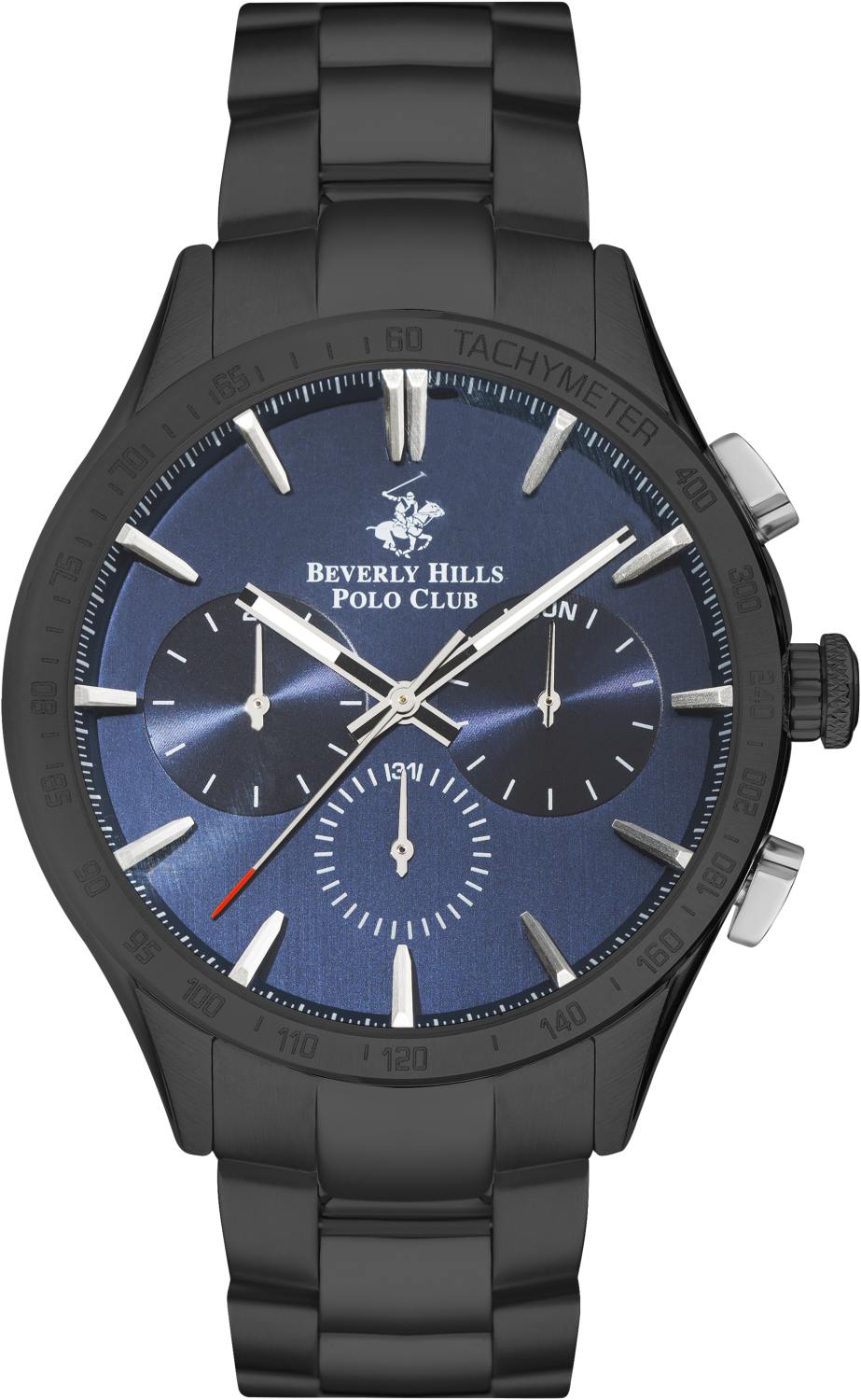 BEVERLY HILLS POLO CLUB  Мужские часы, кварцевый механизм, сталь с покрытием, 47 мм