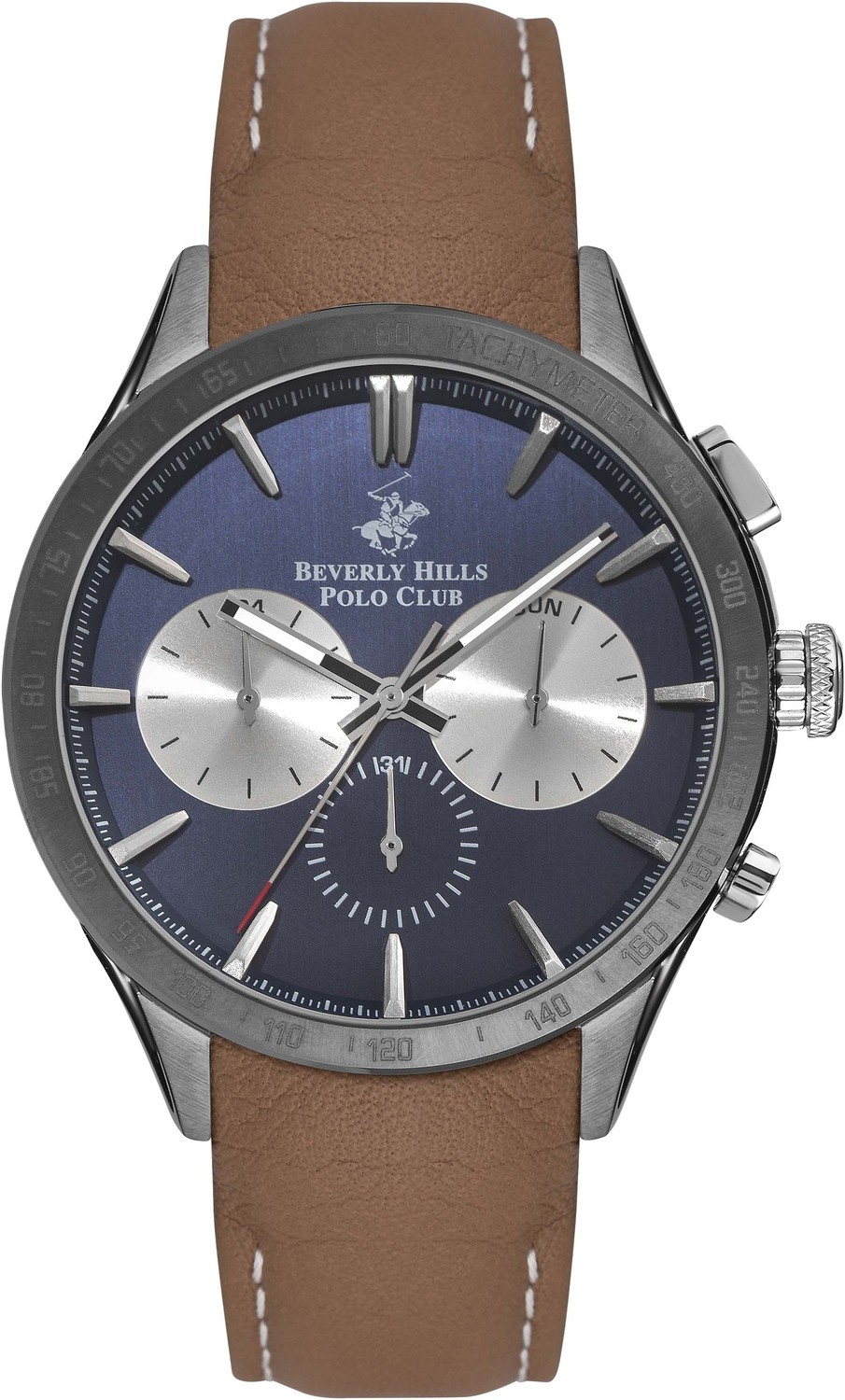 BEVERLY HILLS POLO CLUB  Мужские часы, кварцевый механизм, сталь с покрытием, 47 мм
