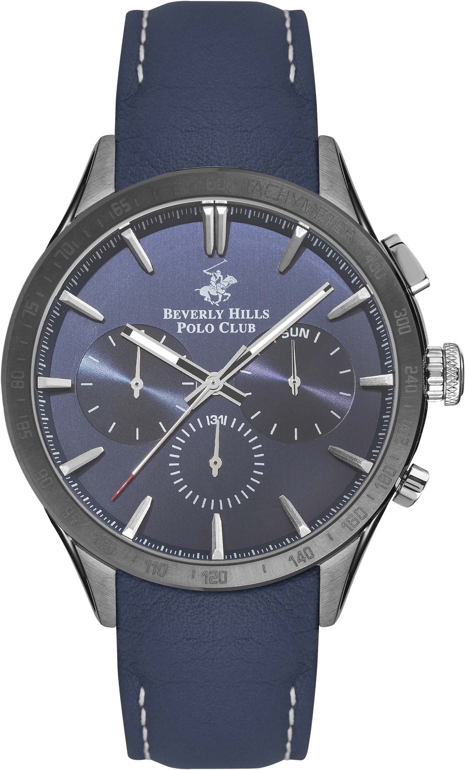 BEVERLY HILLS POLO CLUB  Мужские часы, кварцевый механизм, сталь с покрытием, 47 мм