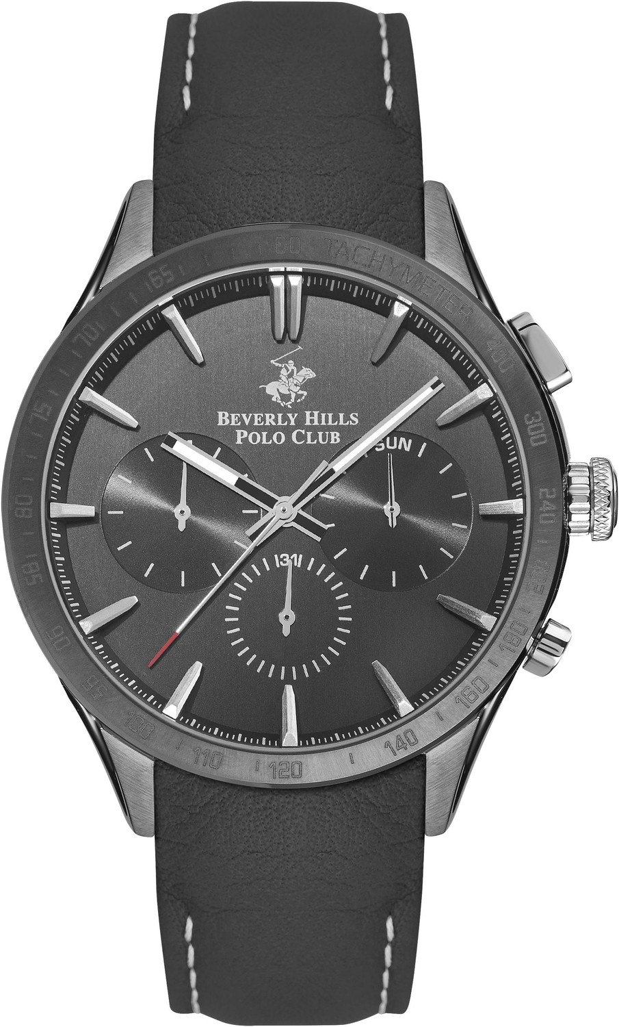 BEVERLY HILLS POLO CLUB  Мужские часы, кварцевый механизм, сталь с покрытием, 47 мм