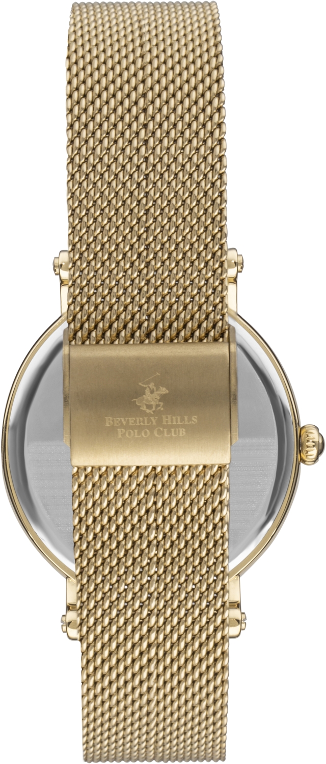 BEVERLY HILLS POLO CLUB  Женские часы, кварцевый механизм, сталь с покрытием, 36 мм