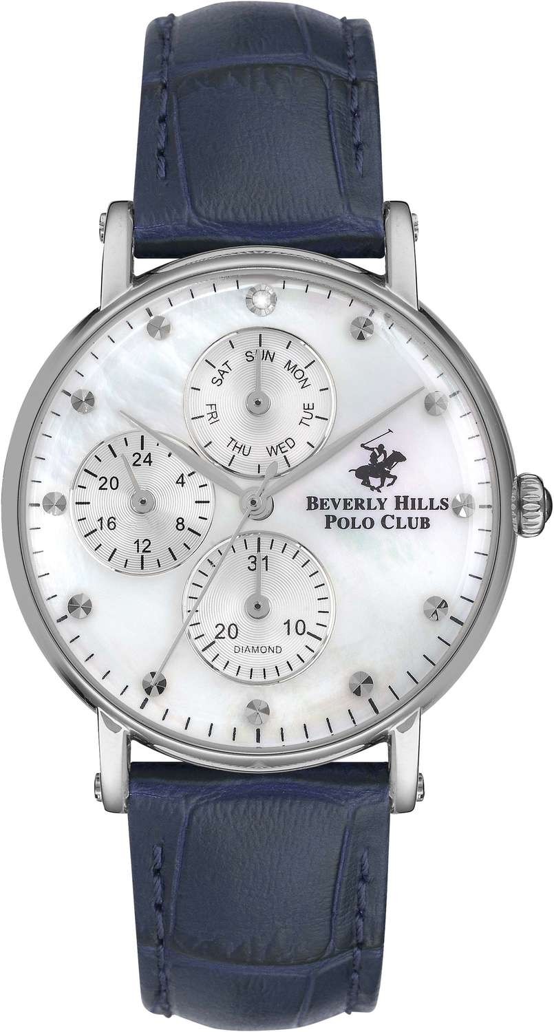BEVERLY HILLS POLO CLUB  Женские часы, кварцевый механизм, сталь, 36 мм