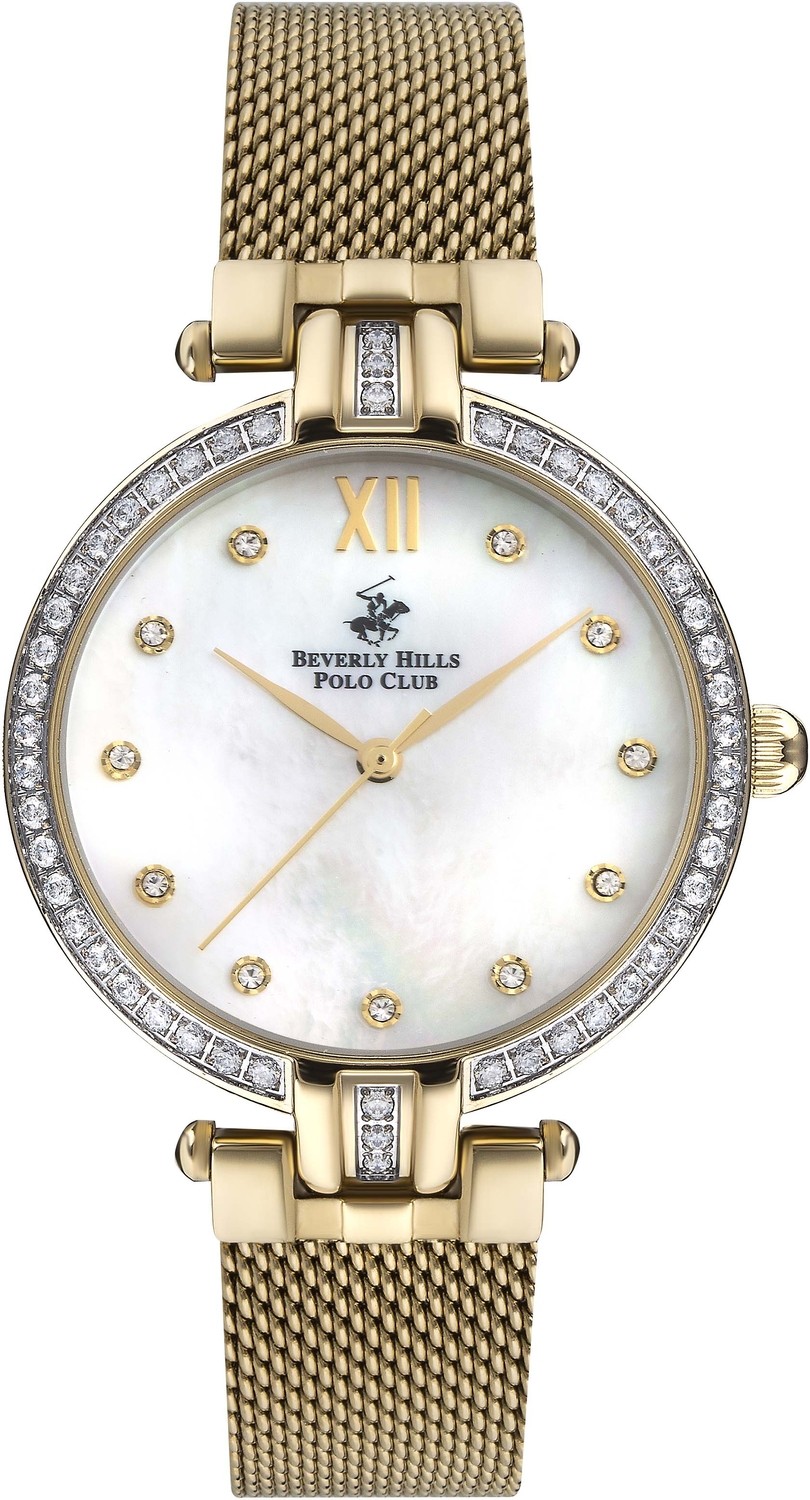 BEVERLY HILLS POLO CLUB  Женские часы, кварцевый механизм, суперметалл с покрытием, 35 мм
