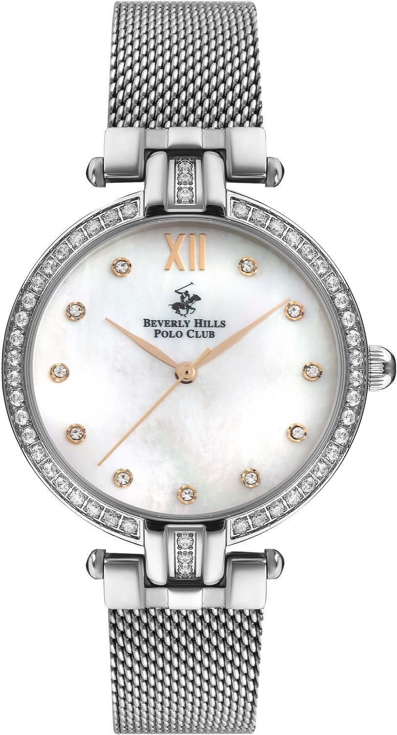 BEVERLY HILLS POLO CLUB  Женские часы, кварцевый механизм, суперметалл, 35 мм