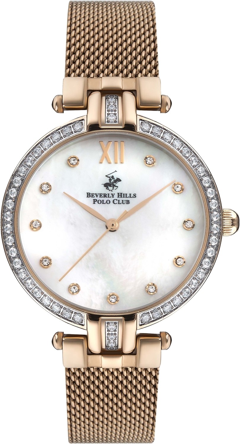 BEVERLY HILLS POLO CLUB  Женские часы, кварцевый механизм, суперметалл с покрытием, 35 мм