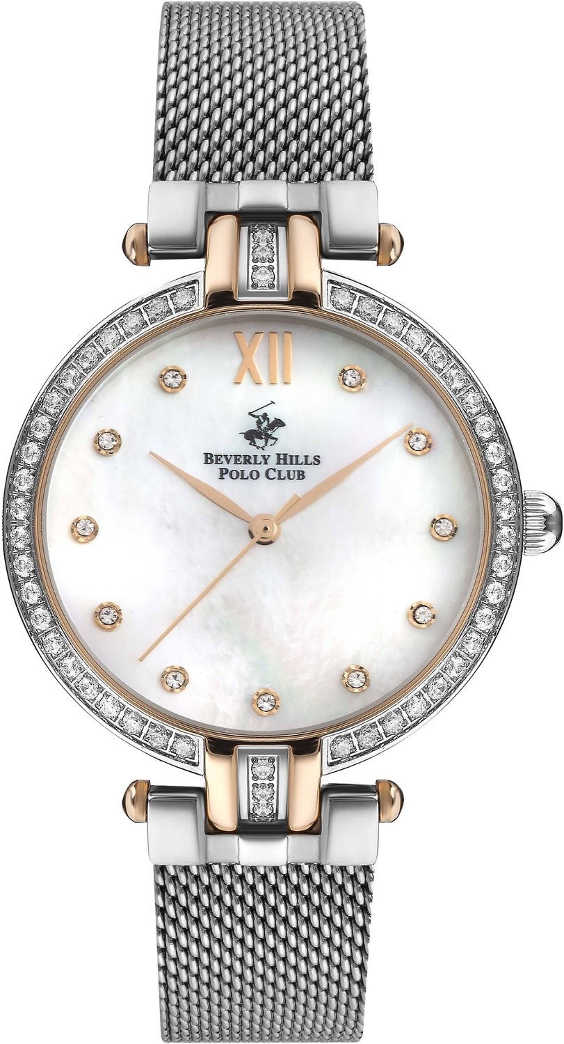 BEVERLY HILLS POLO CLUB  Женские часы, кварцевый механизм, суперметалл с покрытием, 35 мм