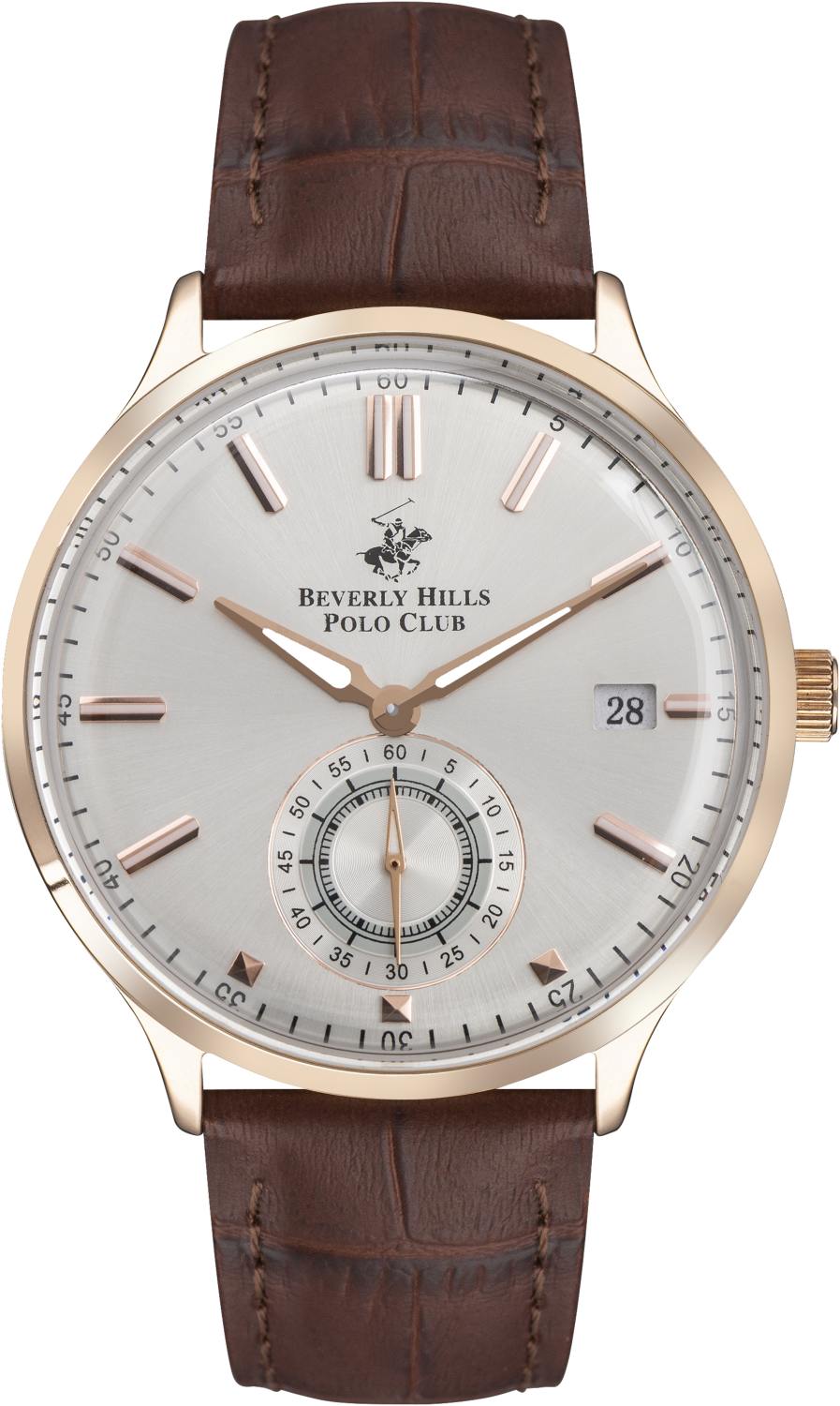BEVERLY HILLS POLO CLUB  Мужские часы, кварцевый механизм, сталь с покрытием, 42 мм