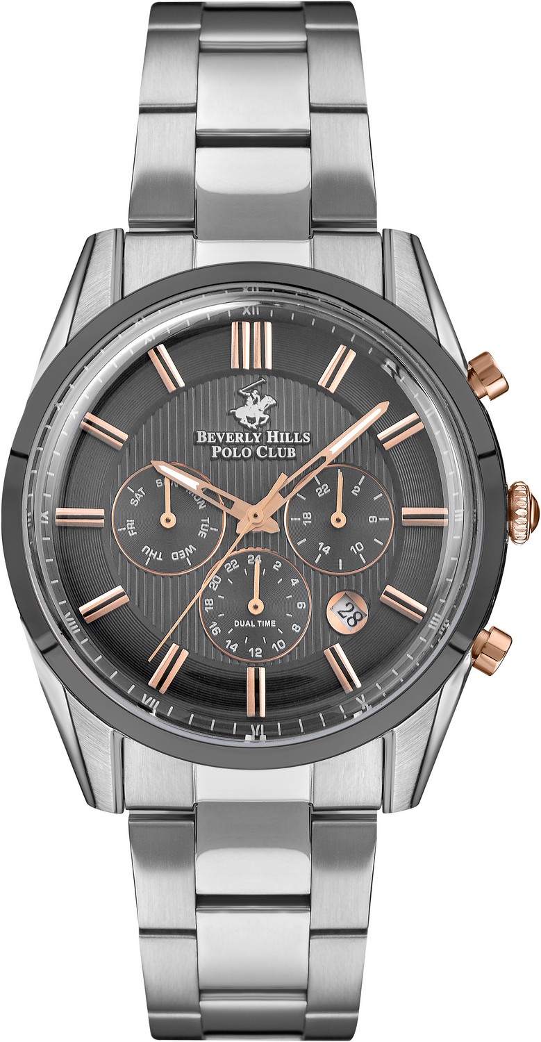 Часы BEVERLY HILLS POLO CLUB  BP3262X.360 Мужские часы, кварцевый механизм, сталь, 44 мм