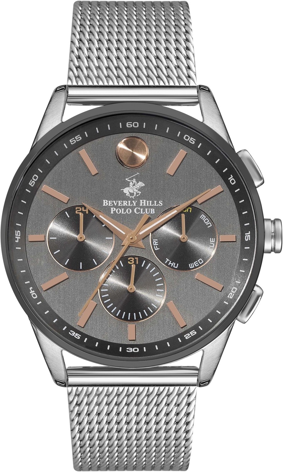 Часы BEVERLY HILLS POLO CLUB  BP3263X.360 Мужские часы, кварцевый механизм, сталь, 44 мм