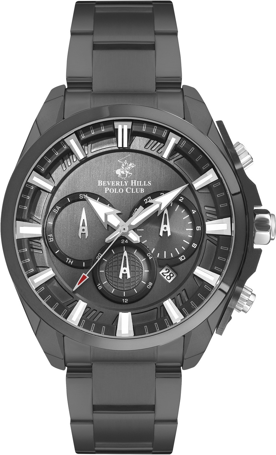 Часы BEVERLY HILLS POLO CLUB  BP3266X.060 Мужские часы, кварцевый механизм, сталь с покрытием, 46 мм