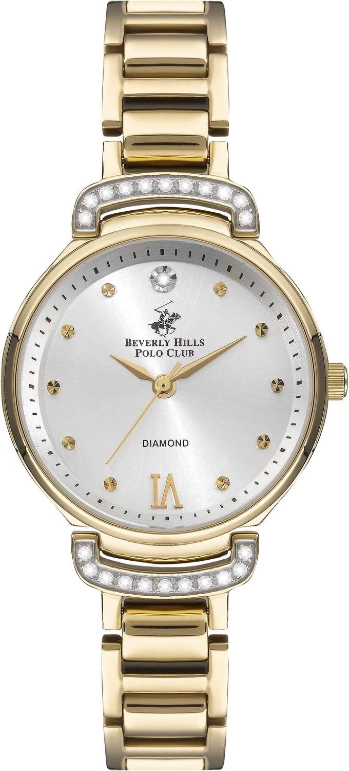 BEVERLY HILLS POLO CLUB  Женские часы, кварцевый механизм, сталь с покрытием, 30 мм