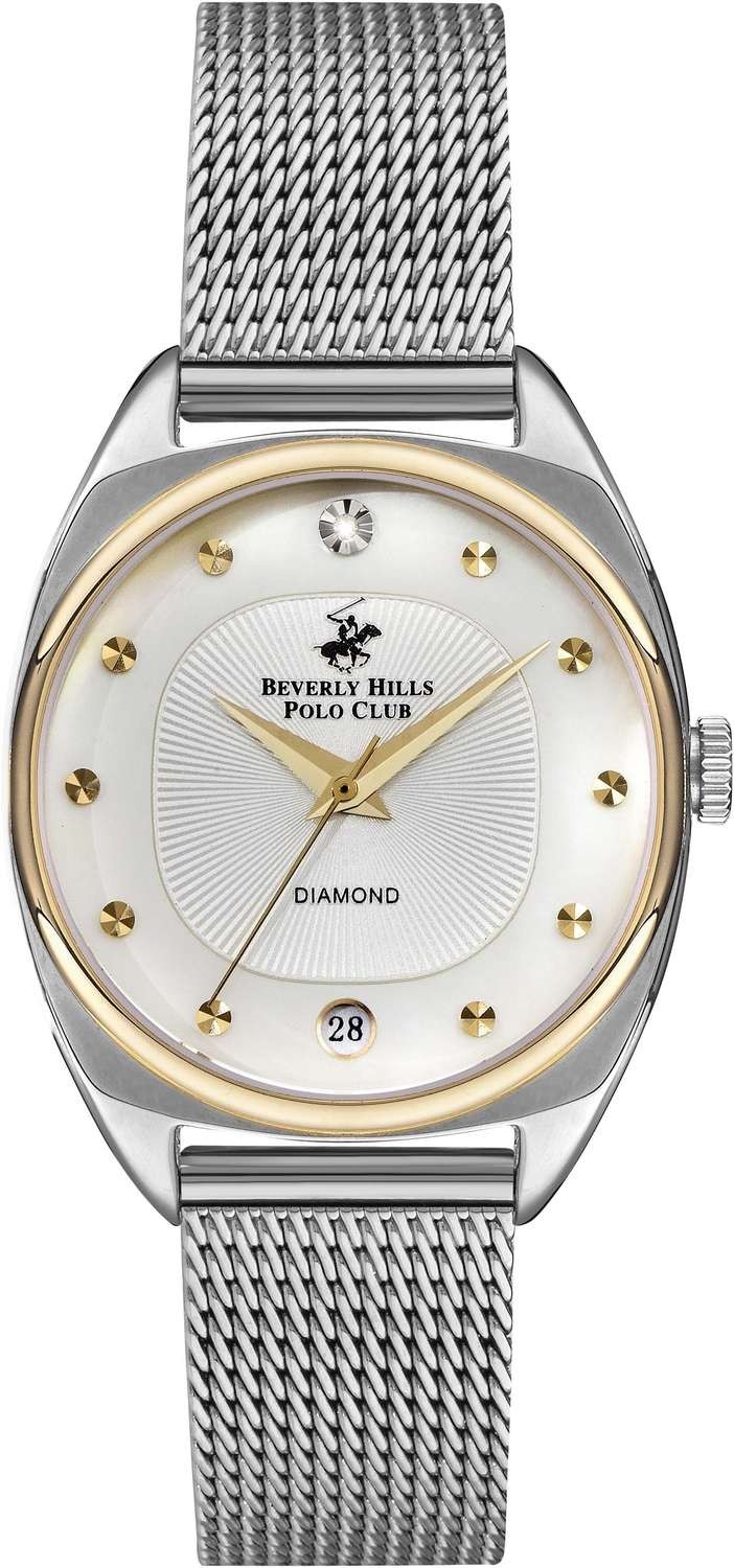 BEVERLY HILLS POLO CLUB  Женские часы, кварцевый механизм, сталь с покрытием, 31 мм