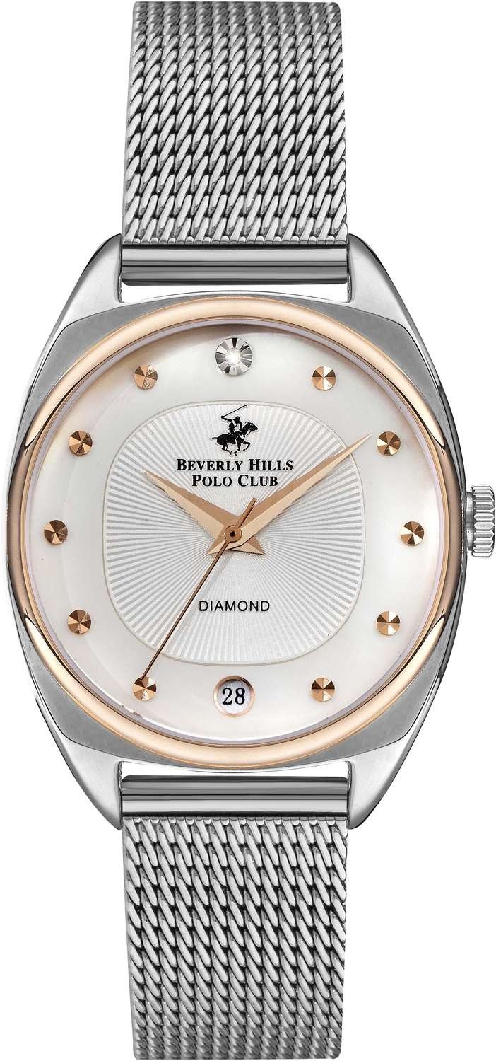 BEVERLY HILLS POLO CLUB  Женские часы, кварцевый механизм, сталь с покрытием, 31 мм