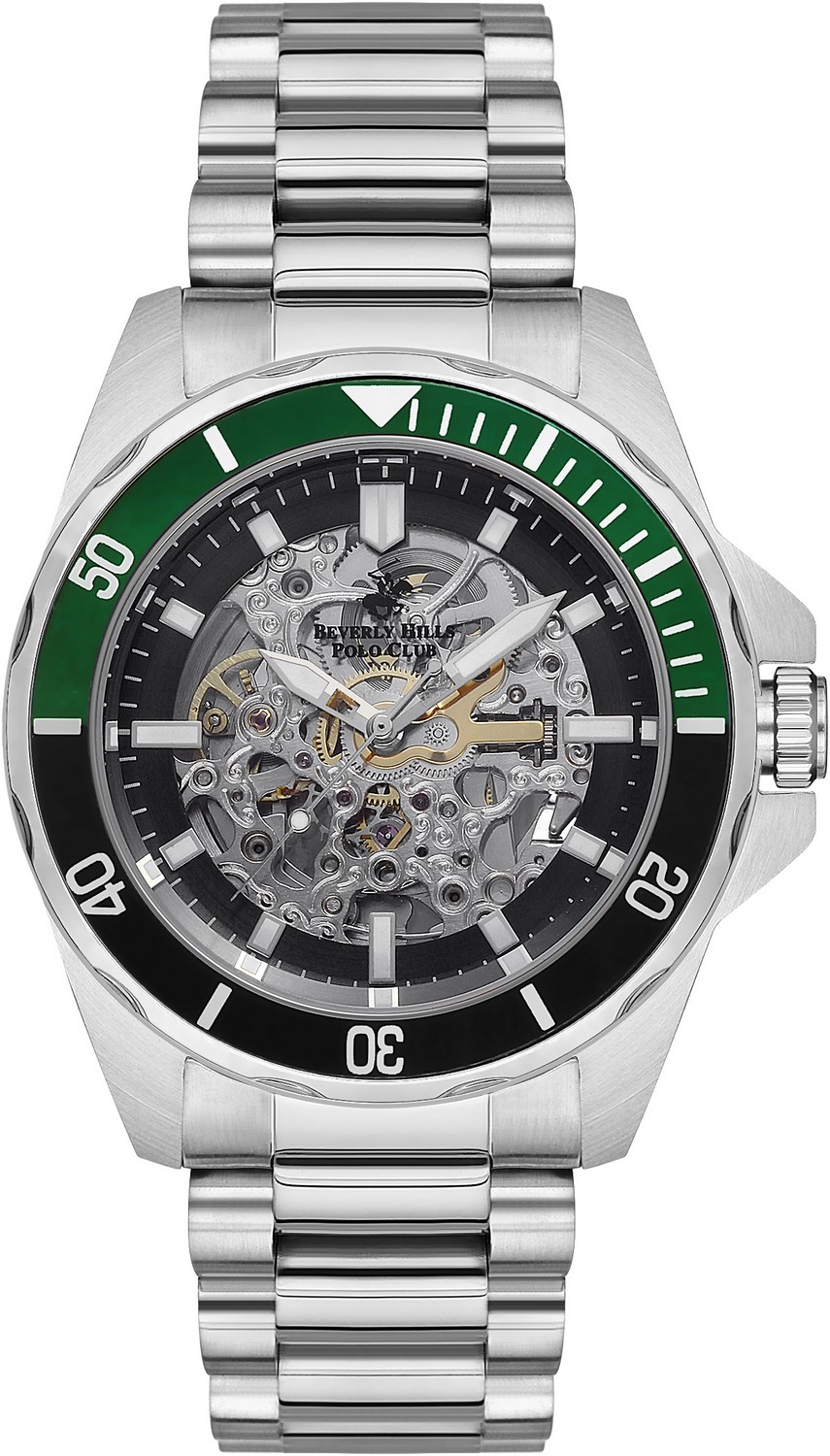 Часы BEVERLY HILLS POLO CLUB  BP3272X.350 Мужские часы, автоматический механизм, сталь, 43 мм
