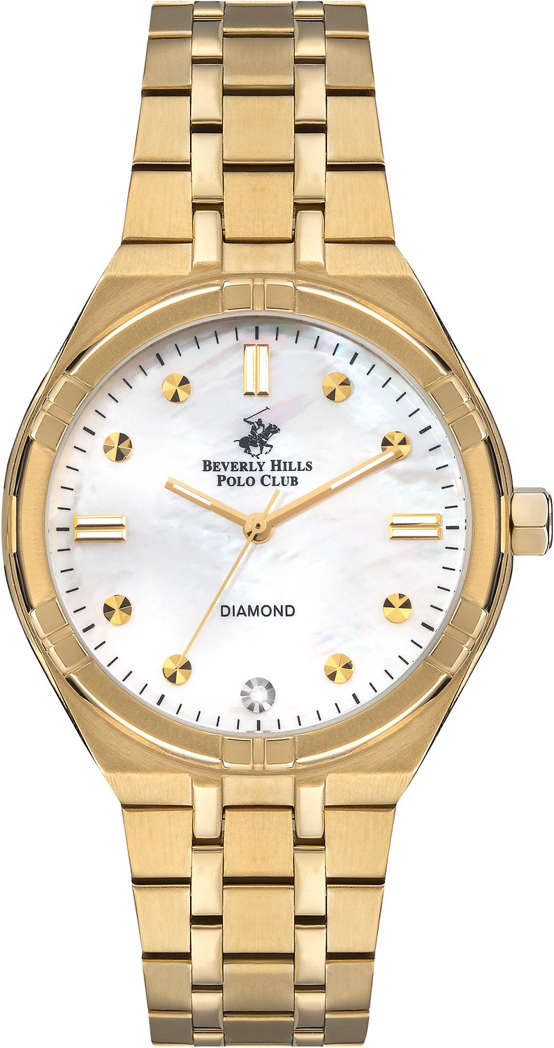 BEVERLY HILLS POLO CLUB  Женские часы, кварцевый механизм, сталь с покрытием, 36 мм