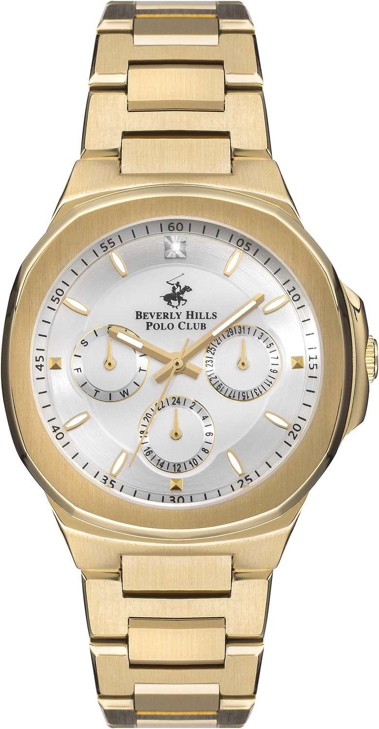 BEVERLY HILLS POLO CLUB  Женские часы, кварцевый механизм, сталь с покрытием, 36 мм