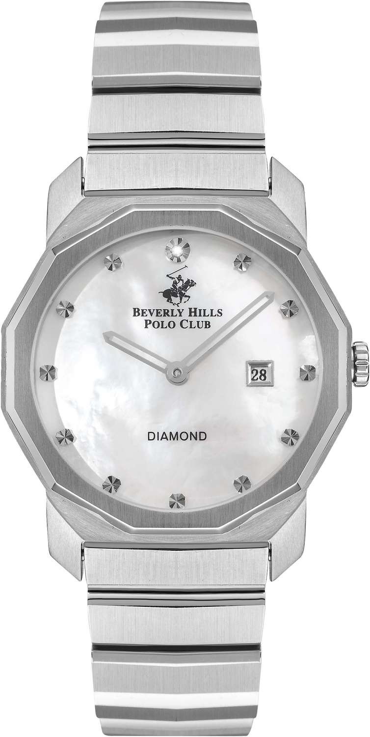 BEVERLY HILLS POLO CLUB  Женские часы, кварцевый механизм, сталь, 34 мм