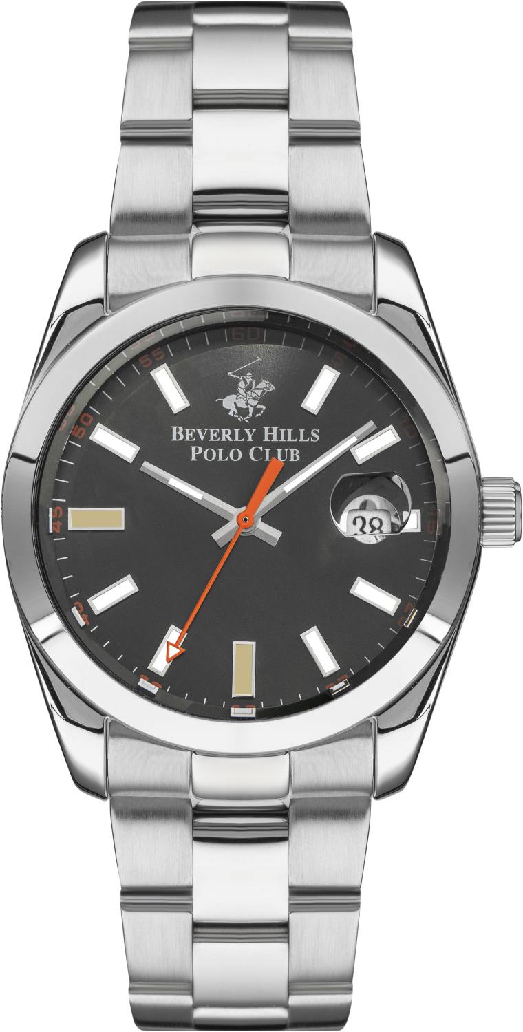 BEVERLY HILLS POLO CLUB  Мужские часы, кварцевый механизм, сталь, 41 мм