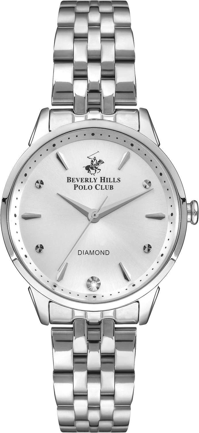 BEVERLY HILLS POLO CLUB  Женские часы, кварцевый механизм, сталь, 34 мм