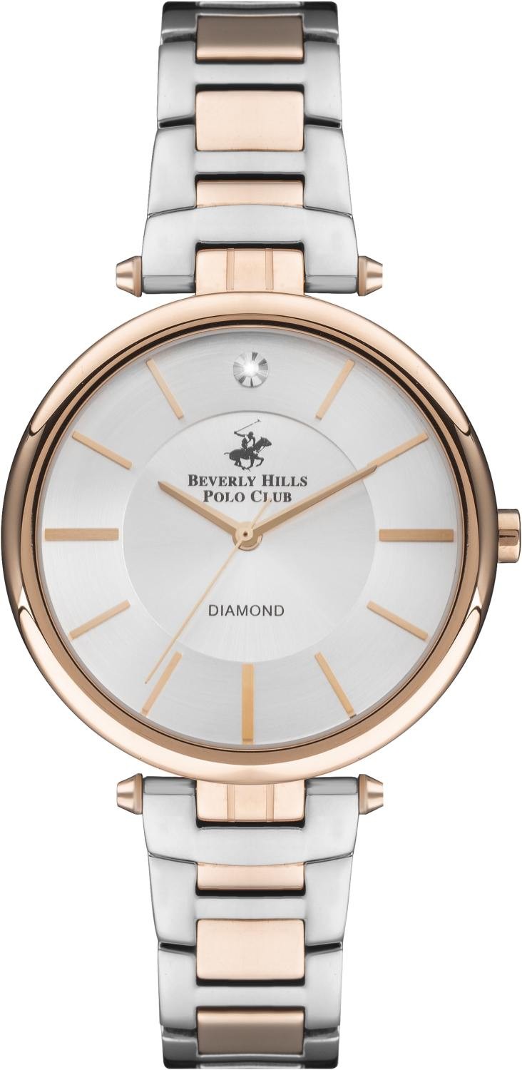 BEVERLY HILLS POLO CLUB  Женские часы, кварцевый механизм, сталь с покрытием, 35 мм
