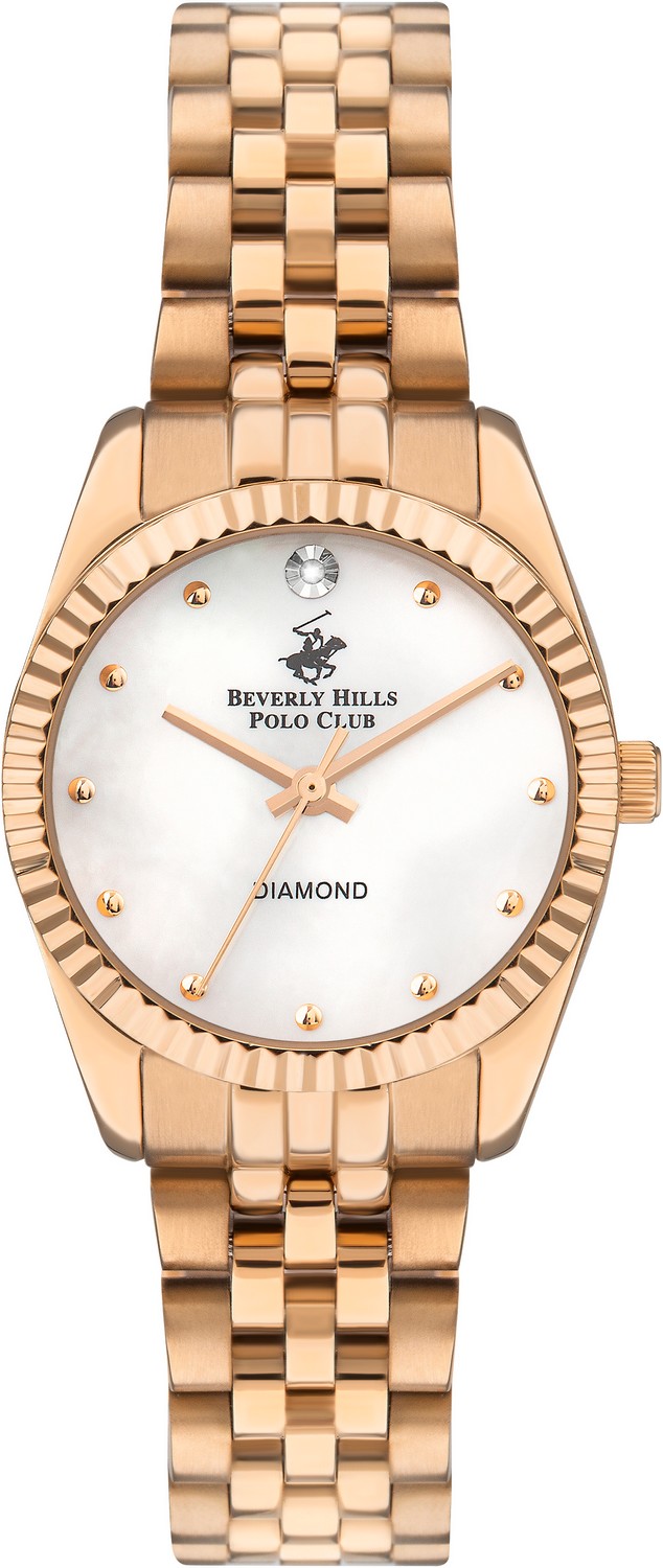 BEVERLY HILLS POLO CLUB  Женские часы, кварцевый механизм, сталь с покрытием, 30 мм