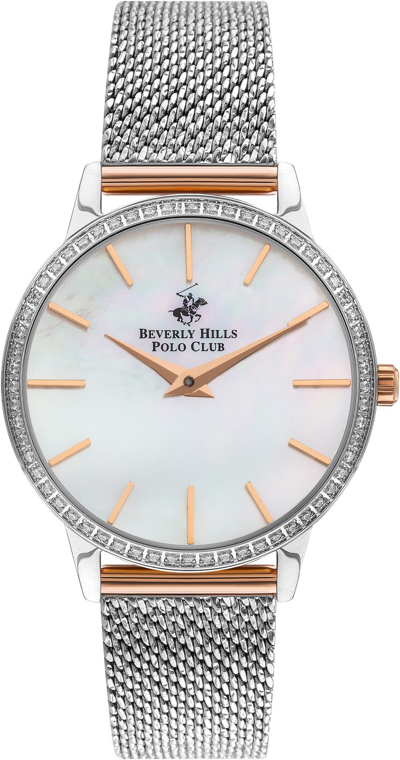 BEVERLY HILLS POLO CLUB  Женские часы, кварцевый механизм, суперметалл с покрытием, 35 мм