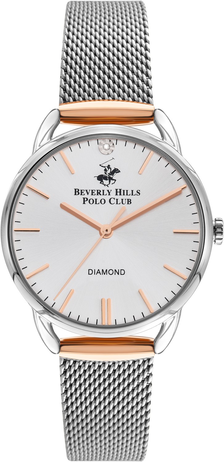 BEVERLY HILLS POLO CLUB  Женские часы, кварцевый механизм, суперметалл с покрытием, 35 мм