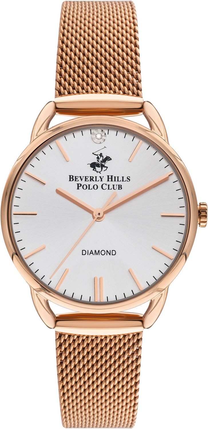 BEVERLY HILLS POLO CLUB  Женские часы, кварцевый механизм, суперметалл с покрытием, 35 мм