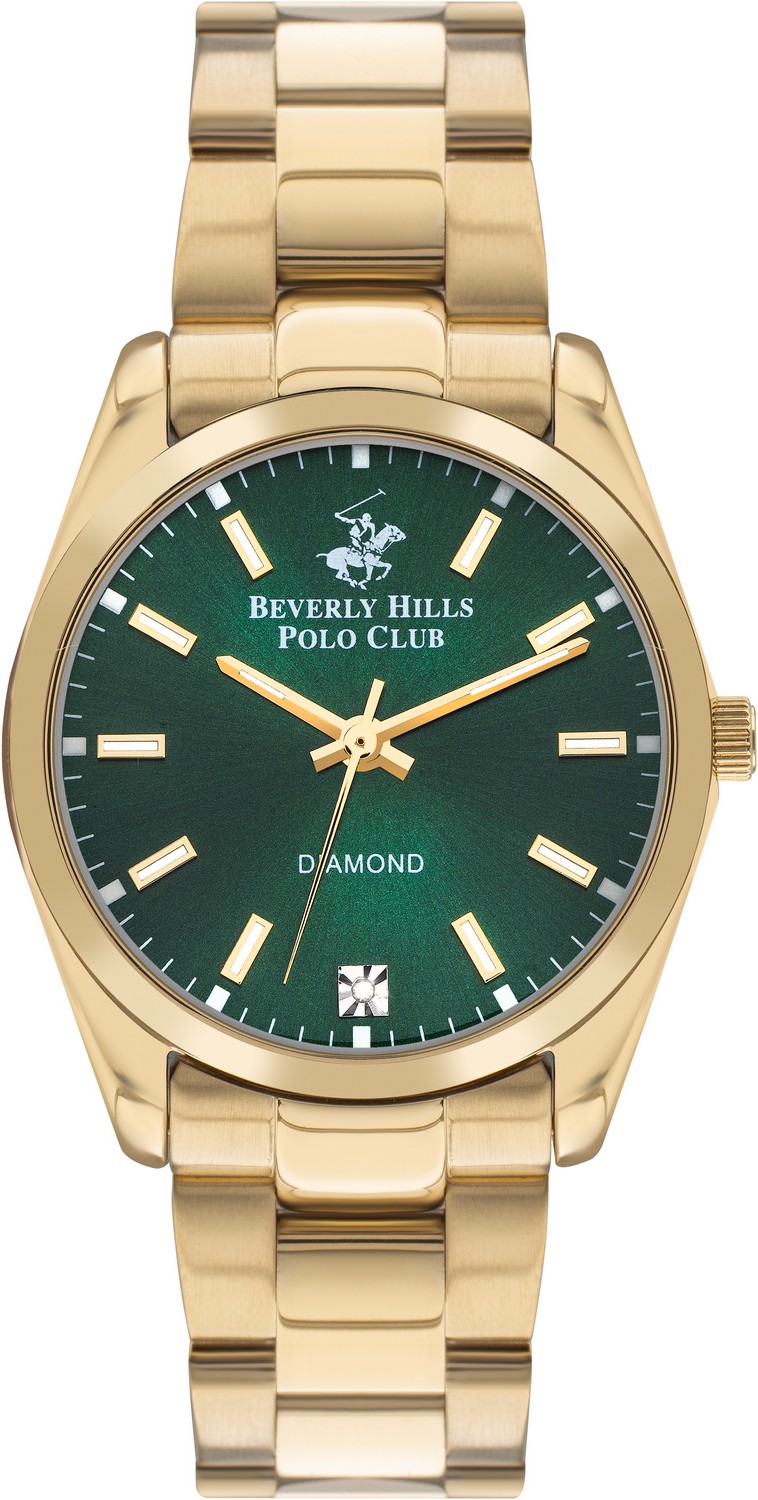BEVERLY HILLS POLO CLUB  Женские часы, кварцевый механизм, сталь с покрытием, 33 мм