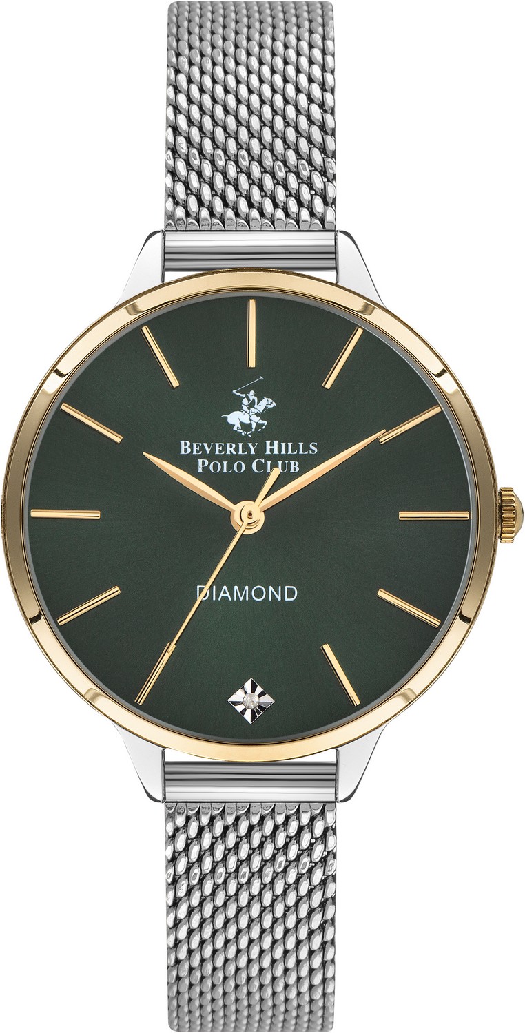 BEVERLY HILLS POLO CLUB  Женские часы, кварцевый механизм, сталь с покрытием, 35 мм