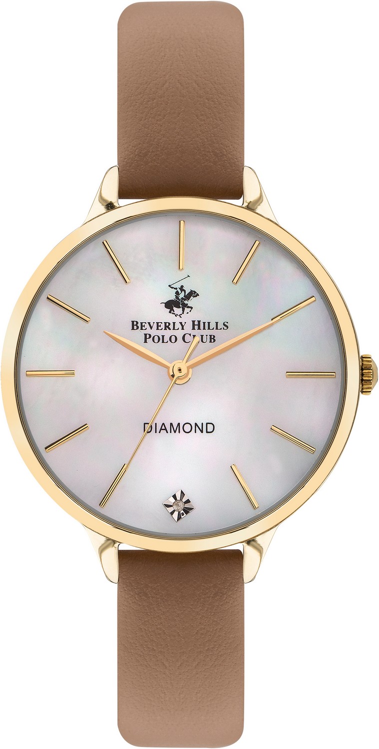 BEVERLY HILLS POLO CLUB  Женские часы, кварцевый механизм, сталь с покрытием, 35 мм