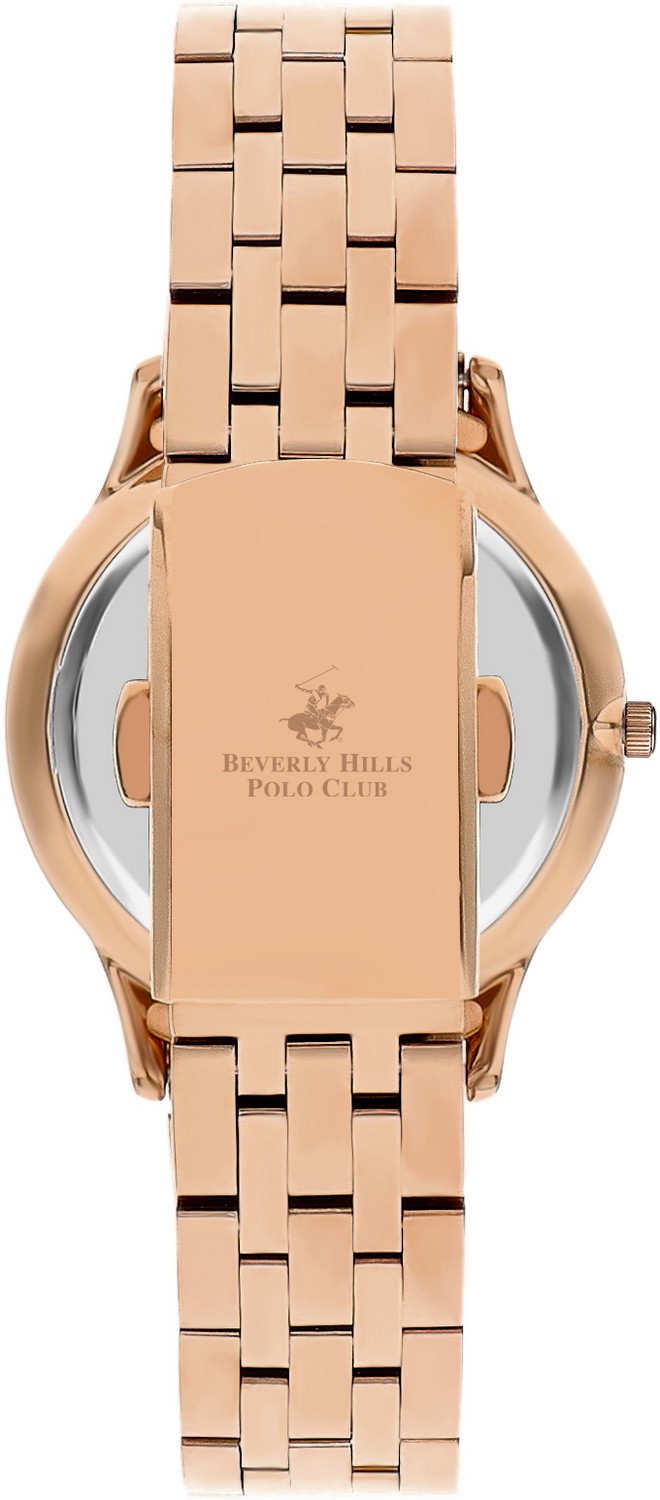 BEVERLY HILLS POLO CLUB  Женские часы, кварцевый механизм, сталь с покрытием, 34 мм