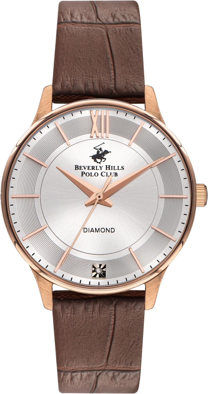 BEVERLY HILLS POLO CLUB  Женские часы, кварцевый механизм, сталь с покрытием, 34 мм