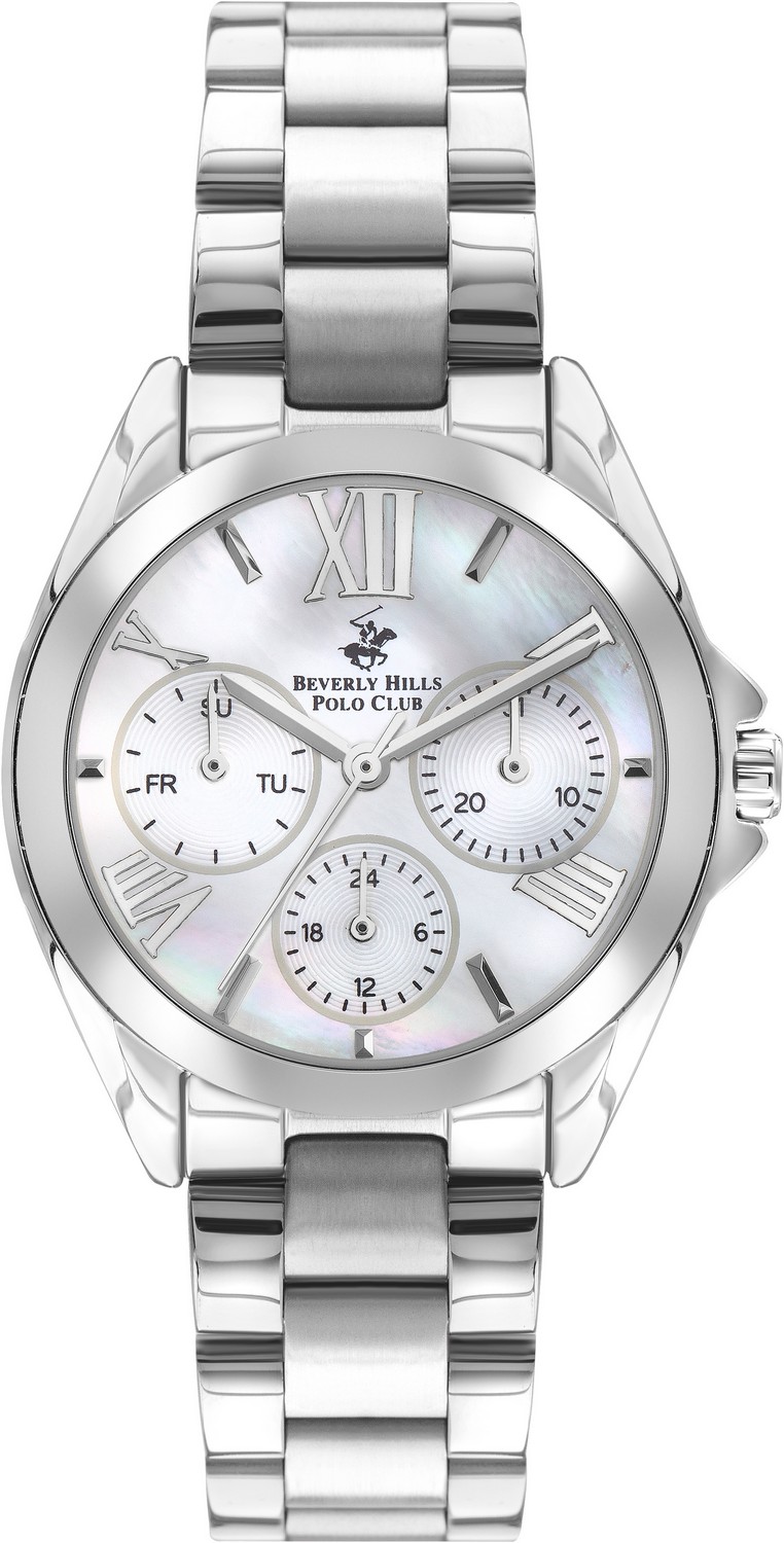 BEVERLY HILLS POLO CLUB  Женские часы, кварцевый механизм, сталь, 34 мм