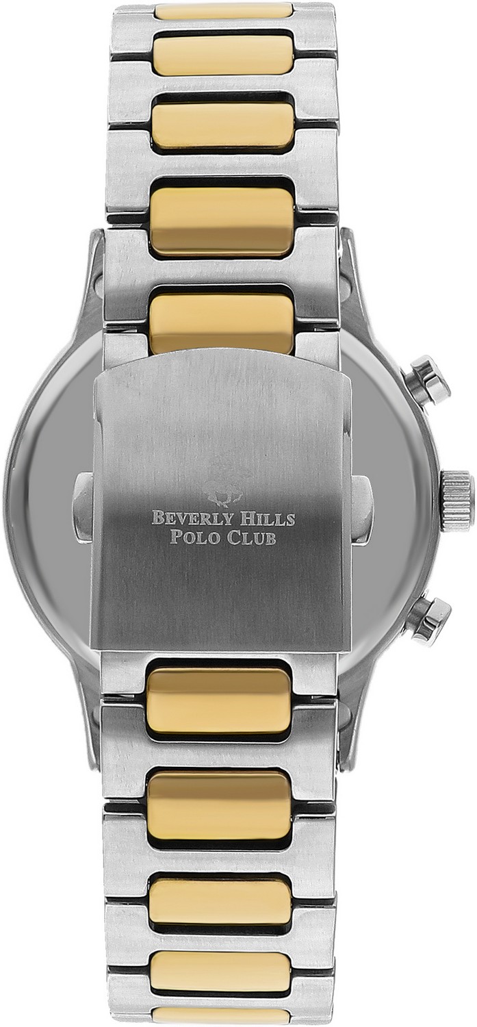 BEVERLY HILLS POLO CLUB  Мужские часы, кварцевый механизм, сталь с покрытием, 43 мм