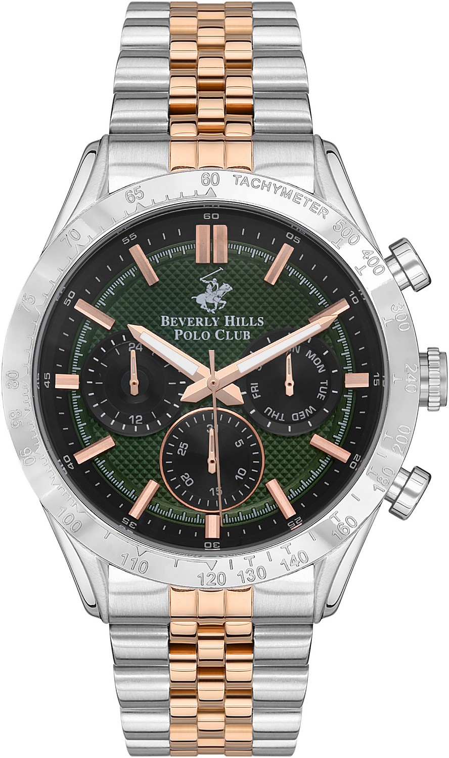 Часы BEVERLY HILLS POLO CLUB  BP3316X.370 Мужские часы, кварцевый механизм, сталь, 45 мм