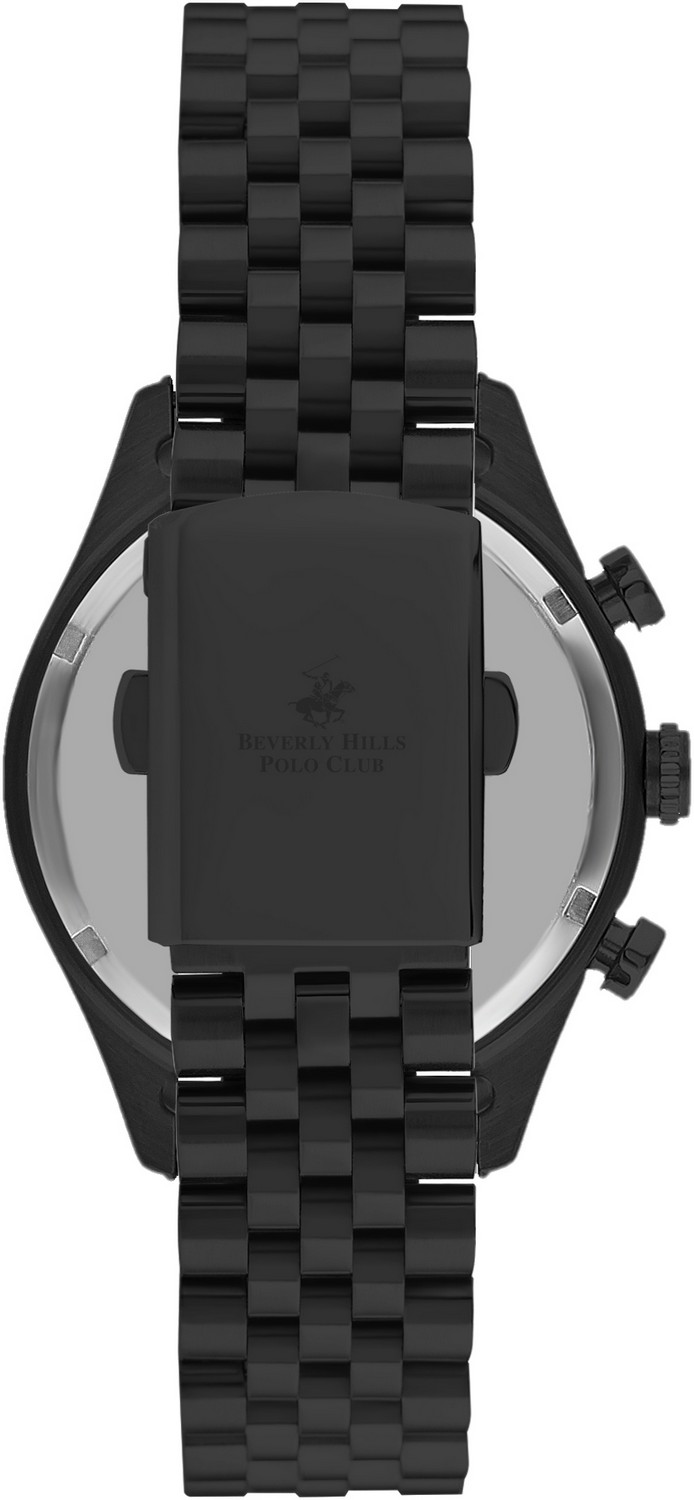 BEVERLY HILLS POLO CLUB  Мужские часы, кварцевый механизм, сталь с покрытием, 45 мм