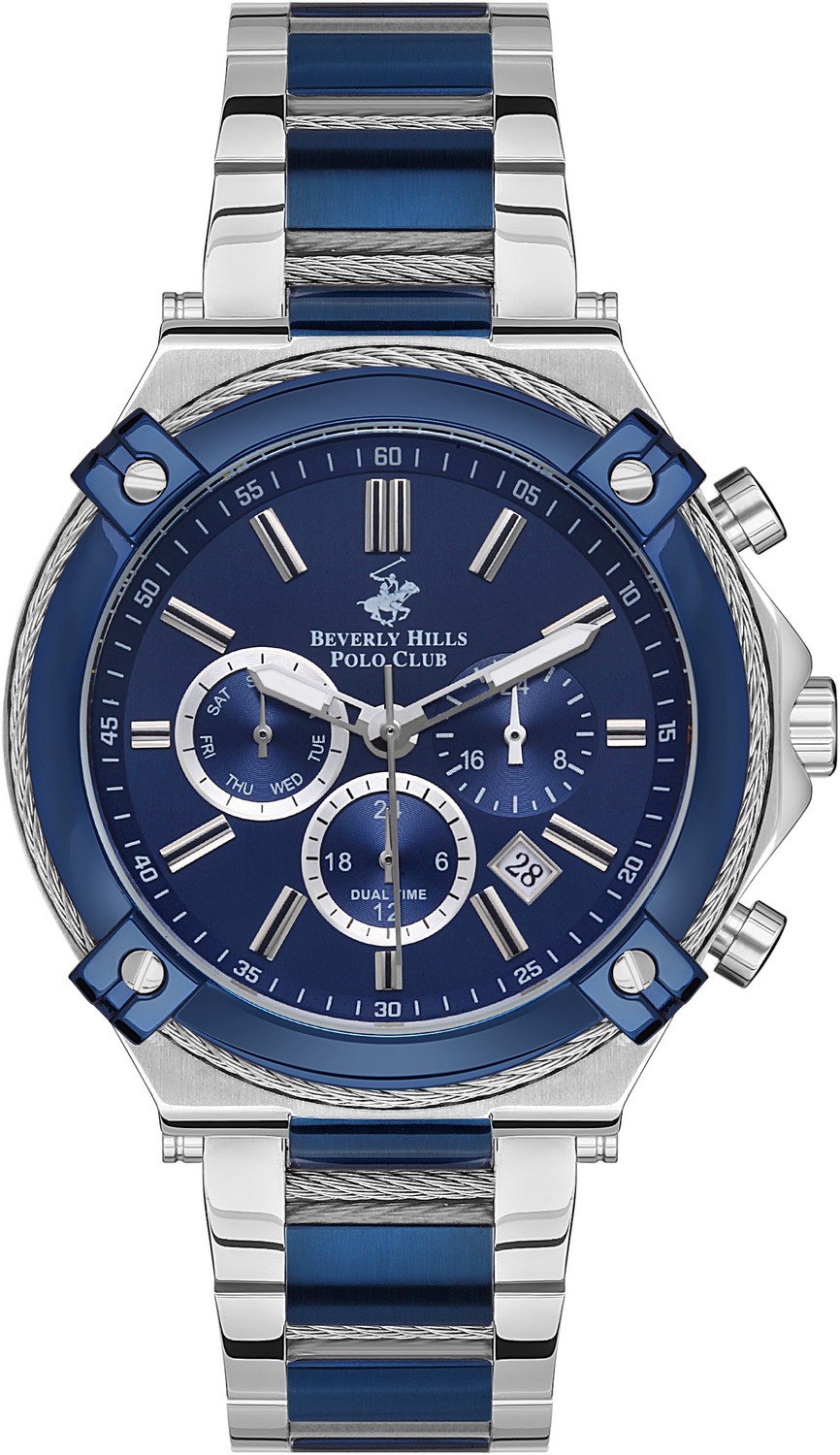 Часы BEVERLY HILLS POLO CLUB  BP3319X.990 Мужские часы, кварцевый механизм, сталь с покрытием, 45 мм