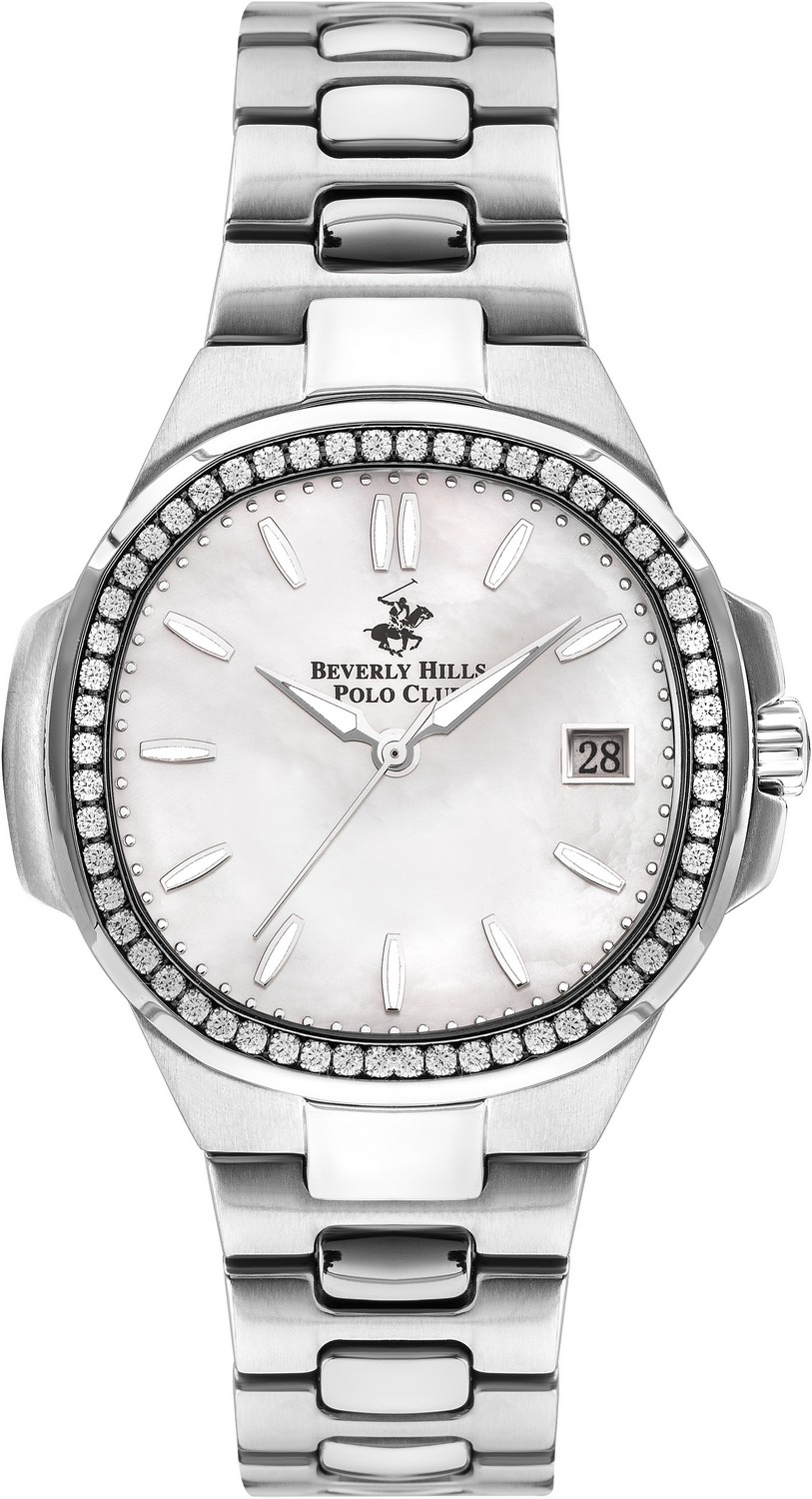 BEVERLY HILLS POLO CLUB  Женские часы, кварцевый механизм, сталь, 34,8 мм