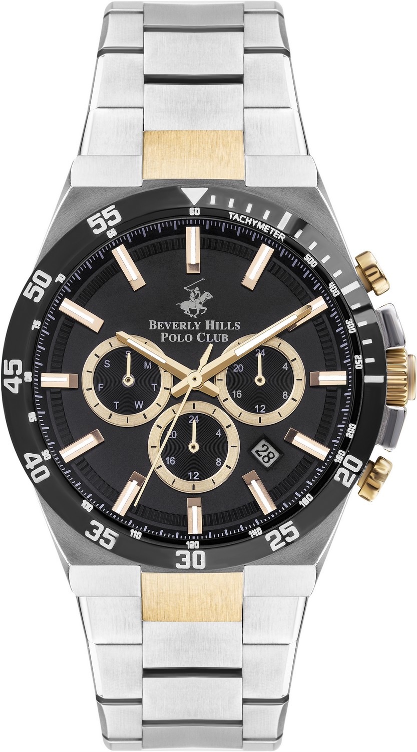 Часы BEVERLY HILLS POLO CLUB  BP3353X.250 Мужские часы, кварцевый механизм, сталь с покрытием, 45 мм