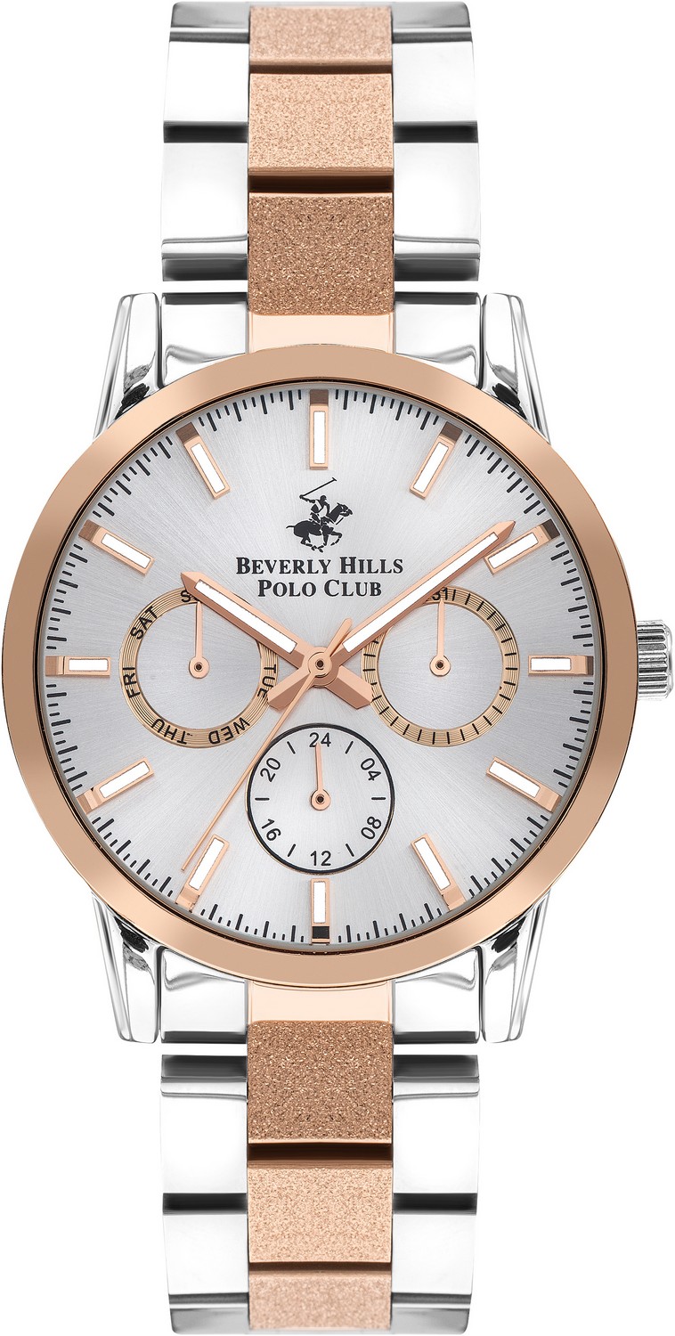 BEVERLY HILLS POLO CLUB  Женские часы, кварцевый механизм, сталь с покрытием, 36 мм