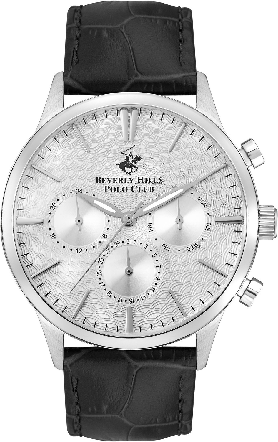 BEVERLY HILLS POLO CLUB  Мужские часы, кварцевый механизм, сталь, 44 мм