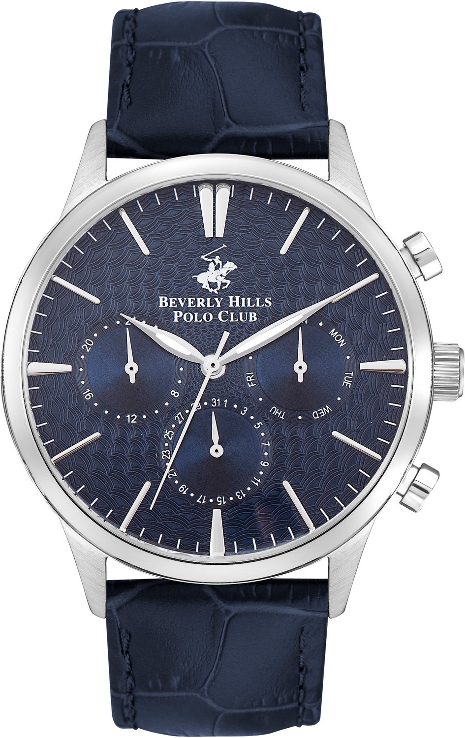 BEVERLY HILLS POLO CLUB  Мужские часы, кварцевый механизм, сталь, 44 мм
