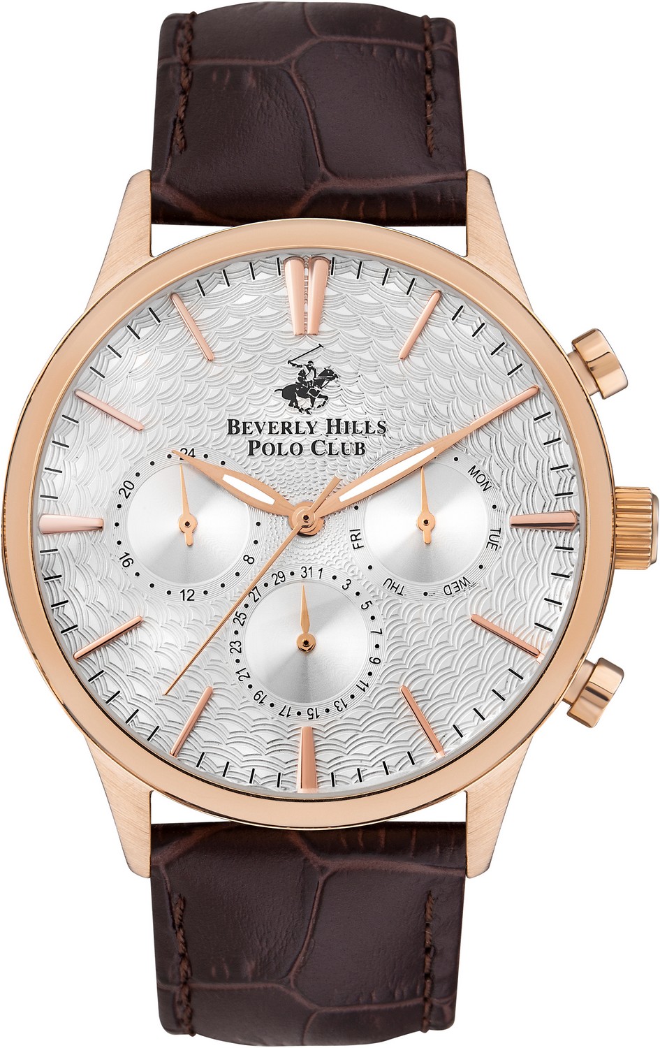 BEVERLY HILLS POLO CLUB  Мужские часы, кварцевый механизм, сталь с покрытием, 44 мм