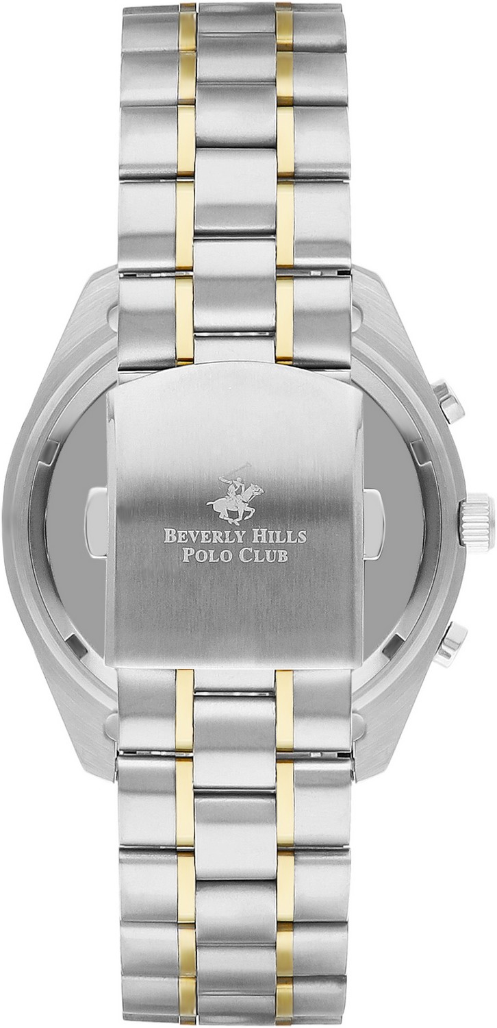 BEVERLY HILLS POLO CLUB  Мужские часы, кварцевый механизм, сталь с покрытием, 44 мм