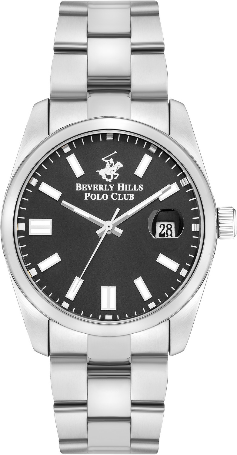BEVERLY HILLS POLO CLUB  Мужские часы, кварцевый механизм, сталь, 41 мм